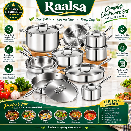 Set pentole acciaio - in,